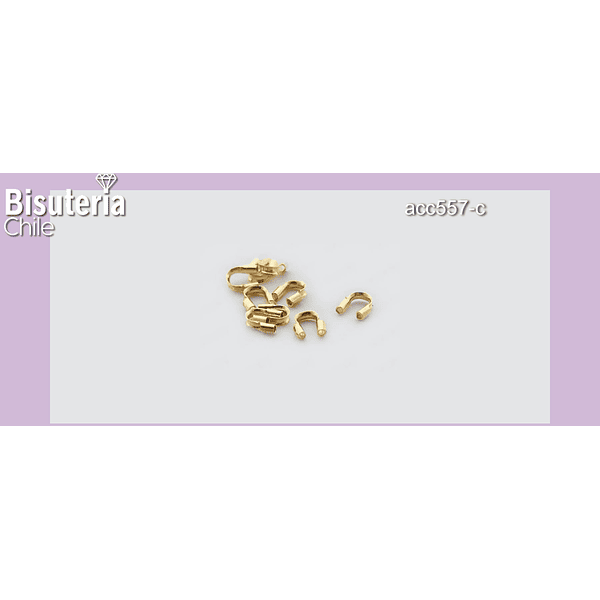 Guía del alambre baño de oro, 5 x 4 mm, set de 10 unidades