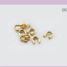 Guía del alambre baño de oro, 5 x 5 mm, set de 10 unidades