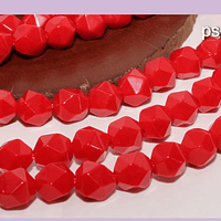 Jade rojo hexagonal, de 8 mm, tira de 20 piedras.