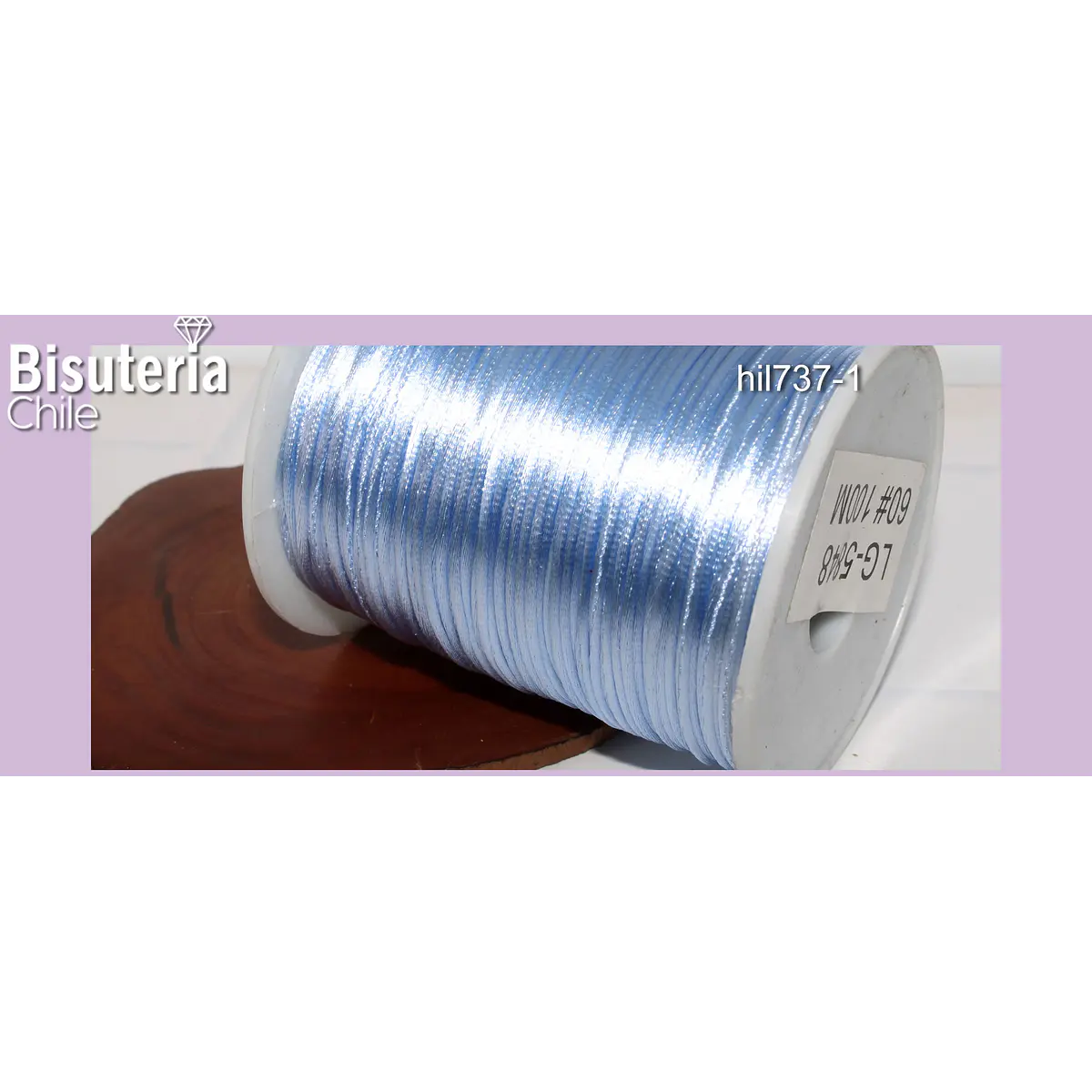 Cola de ratón celeste claro delgado de 1,2 mm de grosor,