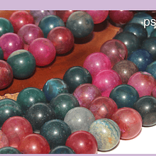 Agatas, Agata frosting 8 mm, multicolor, tira de 46 piedras aprox