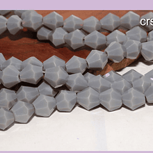 Cristal tupi 6 mm color gris tira de 45 cristales aprox