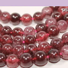 Granate de 8 mm, tira de 45  piedras aprox