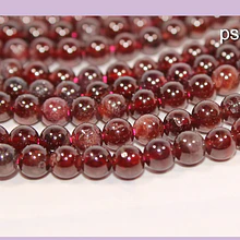 Granate de 4 mm, tira de 95 piedras aprox