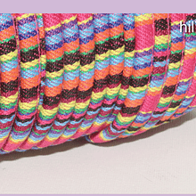Cordón estilo étnico, en multicolor 7 mm de ancho, por metro 1 metro