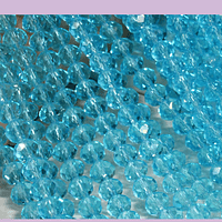 Cristal de 4 mm color celeste cristal, tira de 145 cristales aprox