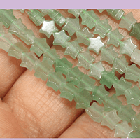 Jade en forma de estrella, 5 mm, tira de 45 piedras
