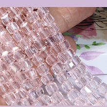 Cristal cuadrado de 4,5 mm, rosado , tira de 97 cristales cristales aprox.