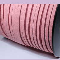 Gamuza color palo de rosa de 3 mm de ancho y 2 mm de espesor, por metro