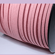 Gamuza color palo de rosa de 3 mm de ancho y 2 mm de espesor, por metro
