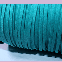 Gamuza color calipso de 3 mm de ancho y 2 mm de espesor, por metro