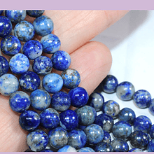 lapislazuli original de 6 mm, tira de 62 piedras aprox.