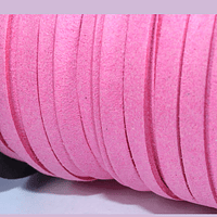 Gamuza gruesa color rosa fuerte, 5 mm de ancho, por metro