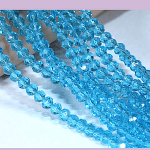 Cristal facetado azul celeste 2 x 2 mm, tira de 190 cristales aprox (la medida de los cristales varía en 0.3 mm aprox)