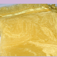 Organza amarillo dorado, 9 x 16 mm, set de 10 unidades