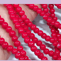 Perla de vidrio rojo 4 mm tira de 1 00 piedras aprox