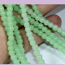 Perla de vidrio verde 4 mm tira de 1 00 piedras aprox
