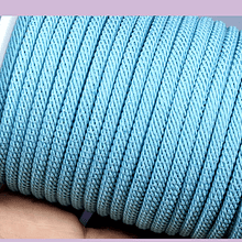 Cordón para joyería de Poliester, 3 mm de grosor, color celeste, set de 3 metros.
