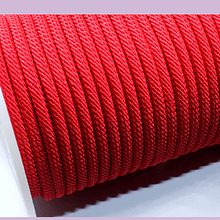 Cordón para joyería de Poliester, 3 mm de grosor, color rojo, set de 3 metros