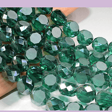 Cristal verde, 10 mm x 7 mm de ancho, set de 15 unidades