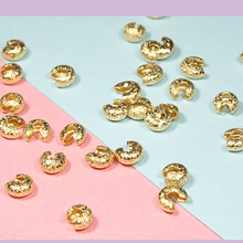 Tapanudo caracol baño de oro, 4 mm, set de 10 unidades (5 pares)