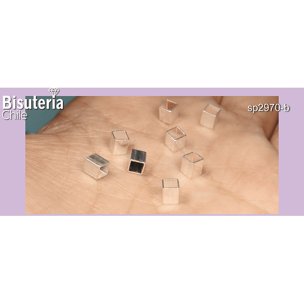 Separador baño de plata, 5 x 4 mm, set de 6 unidades