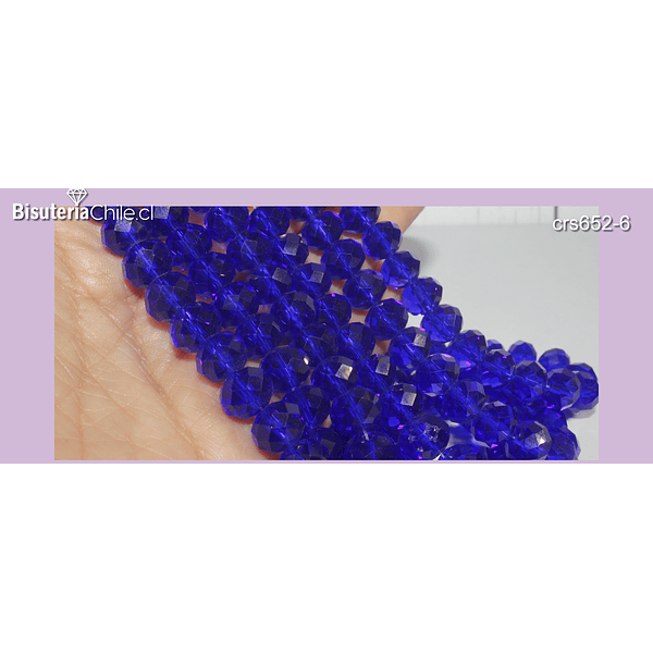 Cristal 10 x 8 mm, azul, set de 20 unidades