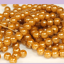 perla de fantasía café claro de 4mm , 200 perlas aprox