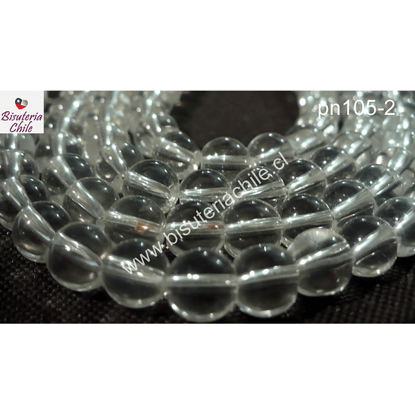 Cuarzo cristal de 4,5 mm, tira de 85 piedras aprox- 