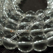 Cuarzo cristal de 4,5 mm, tira de 85 piedras aprox- 