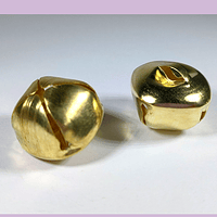 Cascabeles dorados, 23 x 23 mm, set de 5 unidades