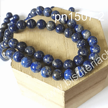 Lapislazuli original de 4,2  mm, tira de89 piedras aprox- 