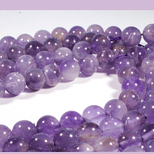 Amatista clara de 10 mm, tira de 18 piedras aprox