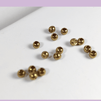 Separadores de latón crudo dorado, 3 mm, set de 10 unidades