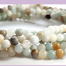 Amazonita lisa de 4 mm, tira de 85 piedras