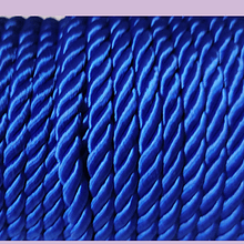 Cordón trenzado de 4 mm, color azul por metro