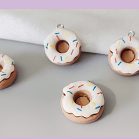 Colgante resina en forma de donuts, 20 mm, por unidad