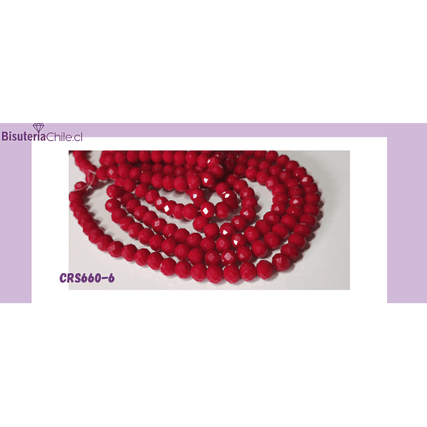 Cristal 10 x 8 mm, color rojo, set de 20 unidades