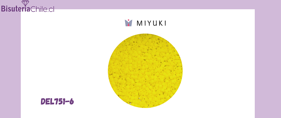 Delica amarillo mate, Miyuki, 3 grs db0751