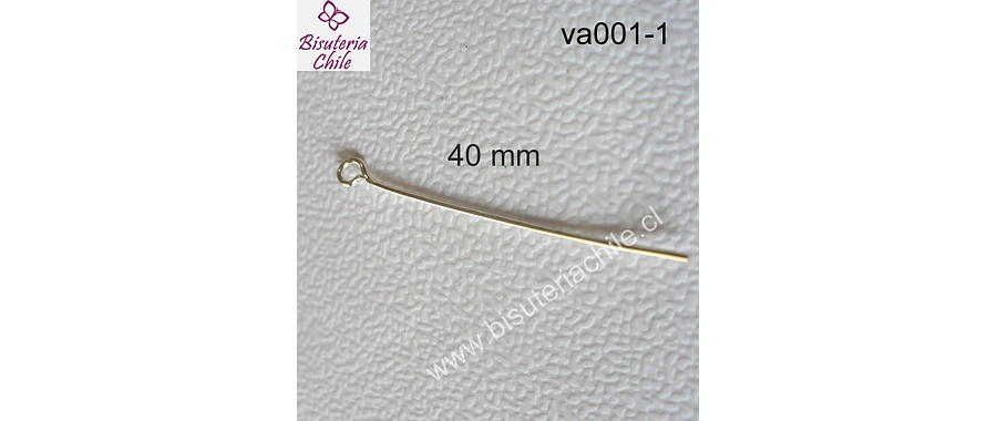 Vastago plateado punta para engarzar  40 mm de largo 20 grs (140 unds aprox)