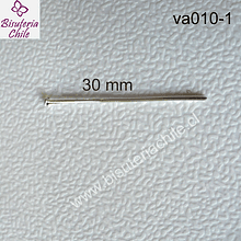 Vastago plateado punta tipo clavo  30 mm de largo (20 GRS)