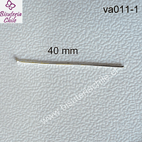 Vastago plateado punta tipo clavo  40 mm de largo (20GRS)