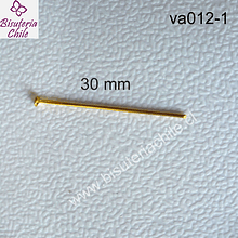 Vastago dorado punta tipo clavo  35 mm de largo  set  20 gramos 