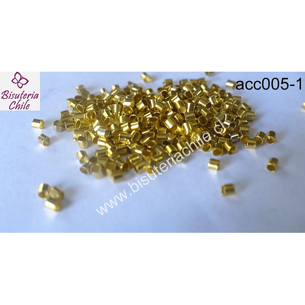 Escalachin o chafa dorado 1,5 x 1,5 mm,  2 grs 		
