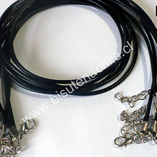 collar de simil cuero negro, set de 10 unidades
