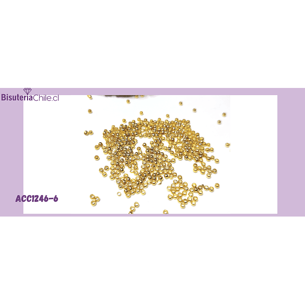 escalachin dorado de 2,5 mm, agujero de 1,5 mm, set de 2 grs.