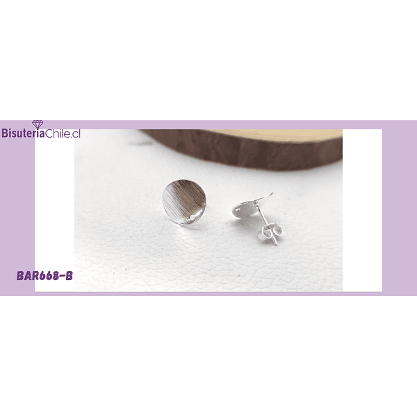 Base de aro baño de plata, 11 mm por par