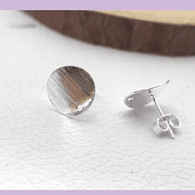 Base de aro baño de plata, 11 mm por par