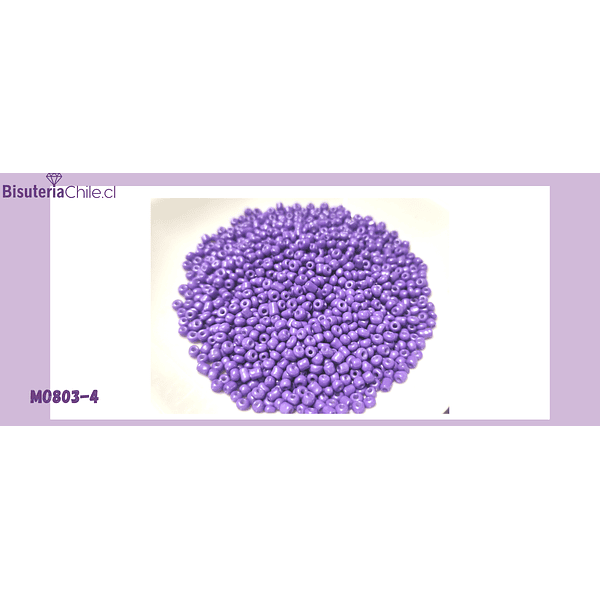 mostacilla lila de 8/0, set de 50 grs