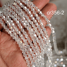 Cristal tupi transparente tornasol, 4 mm, tira de 75 cristales aprox